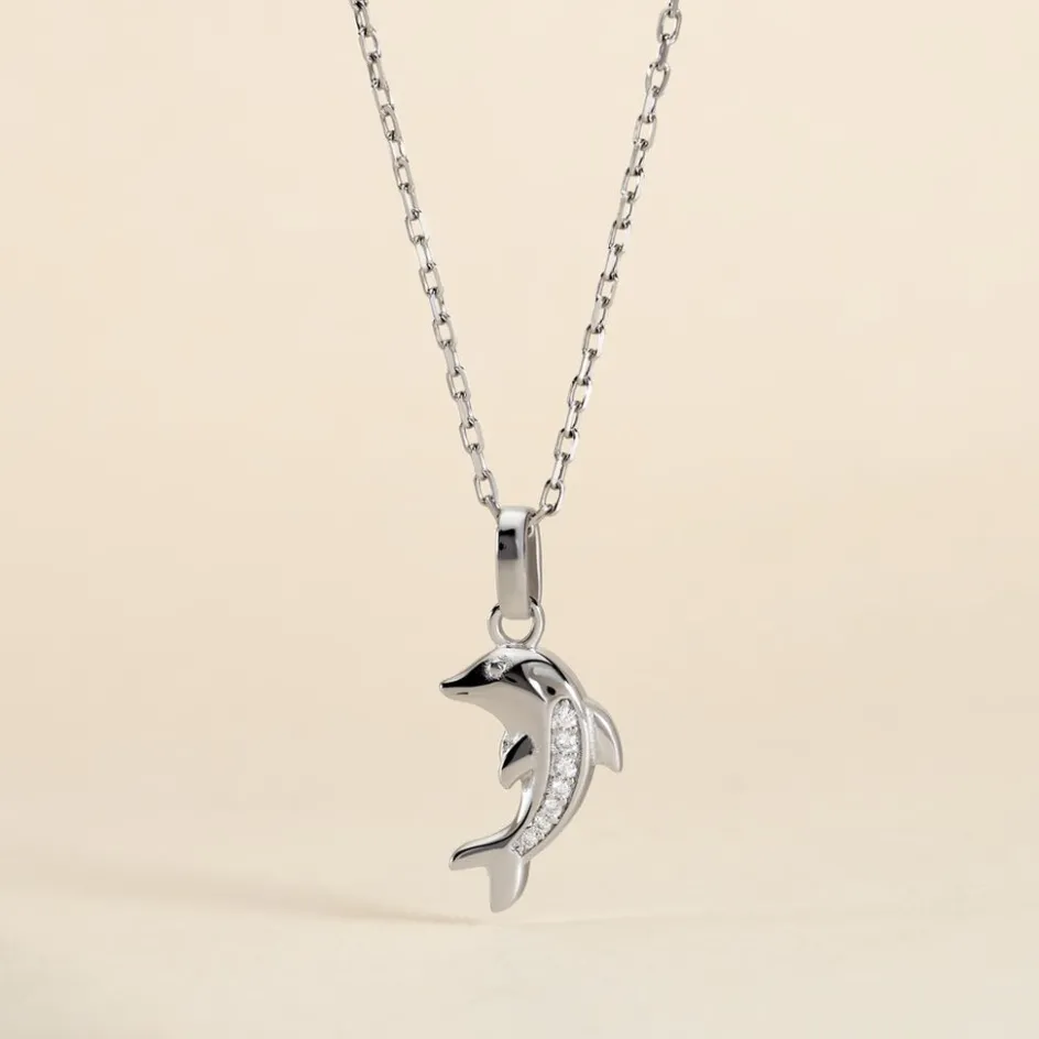 Best Histoire d'Or Pendentif Amelot Argent Blanc Oxyde De Zirconium