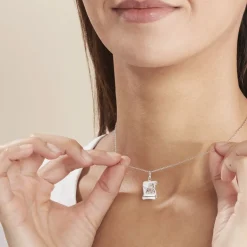 Discount Histoire d'Or Pendentif Ange Parchemin or blanc