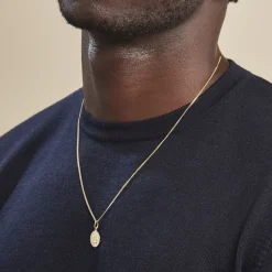 Online Histoire d'Or Pendentif Ange Rond Cisele or jaune