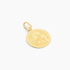 Sale Histoire d'Or Pendentif Ange Rond Cisele or jaune