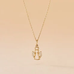 Clearance Histoire d'Or Pendentif Angel32 Or Jaune Oxyde De Zirconium