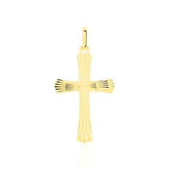 Clearance Histoire d'Or Pendentif Benny Croix Ciselee Or Jaune
