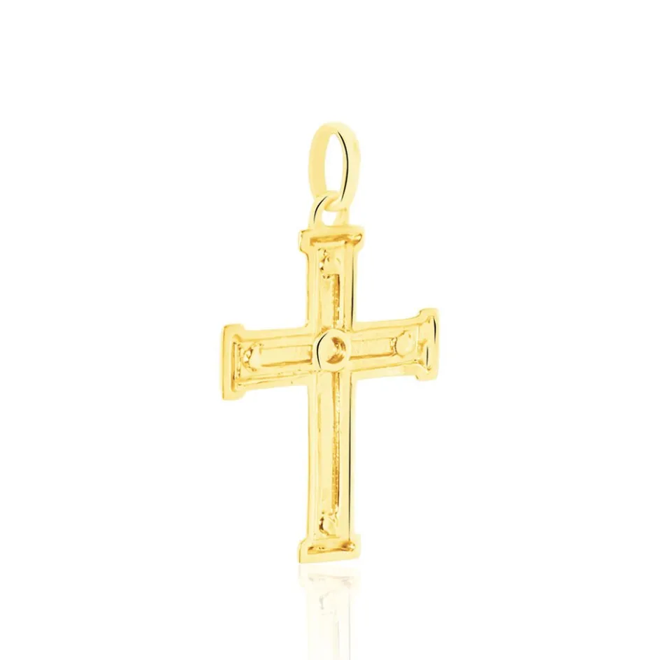 Discount Histoire d'Or Pendentif Benny Croix Ciselee Or Jaune
