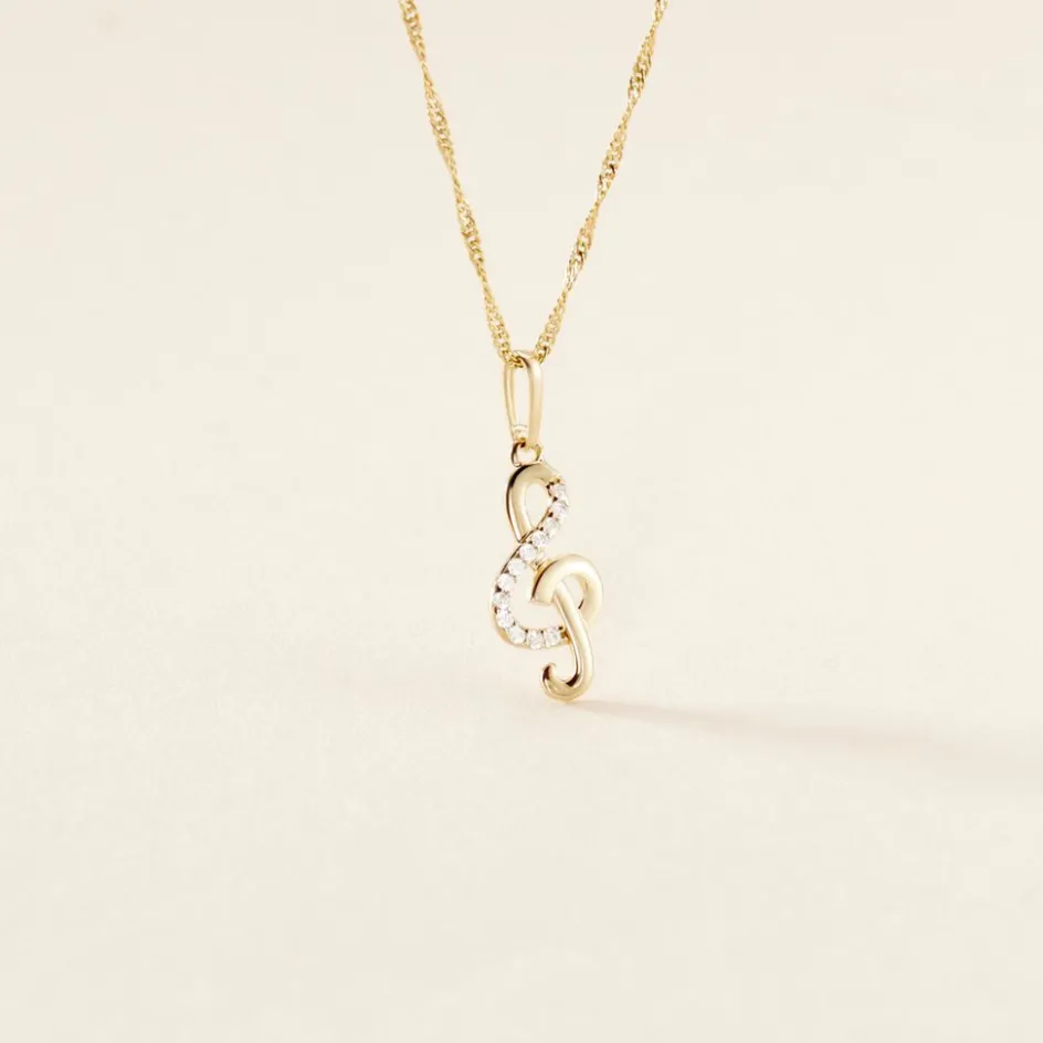 Sale Histoire d'Or Pendentif Caprais Or Jaune Oxydes De Zirconium