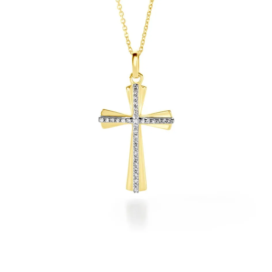 Clearance Histoire d'Or Pendentif Crocetta Or Jaune Oxyde De Zirconium