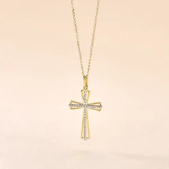 Clearance Histoire d'Or Pendentif Crocetta Or Jaune Oxyde De Zirconium