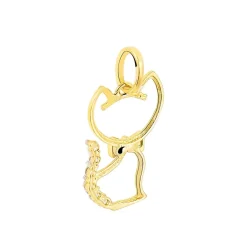 Sale Histoire d'Or Pendentif Egee Chat Or Jaune Oxyde De Zirconium