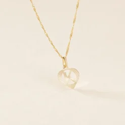 Best Histoire d'Or Pendentif Eudocie Coeur Lettre Or Jaune