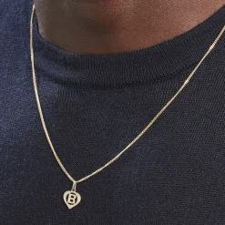 Outlet Histoire d'Or Pendentif Eudocie Coeur Lettre Or Jaune