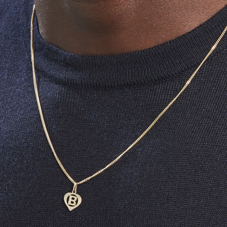 Outlet Histoire d'Or Pendentif Eudocie Coeur Lettre Or Jaune