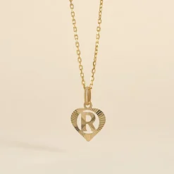 Outlet Histoire d'Or Pendentif Eudocie Coeur Lettre Or Jaune