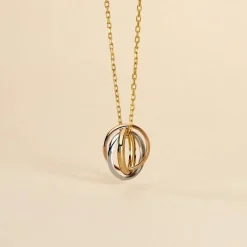 Outlet Histoire d'Or Pendentif Ferdinanda Entrelace Or Tricolore