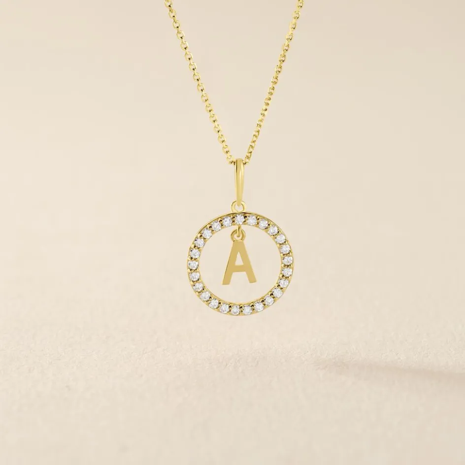 Best Histoire d'Or Pendentif Gabe Or Jaune Oxyde De Zirconium