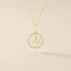 Clearance Histoire d'Or Pendentif Gabe Or Jaune Oxyde De Zirconium