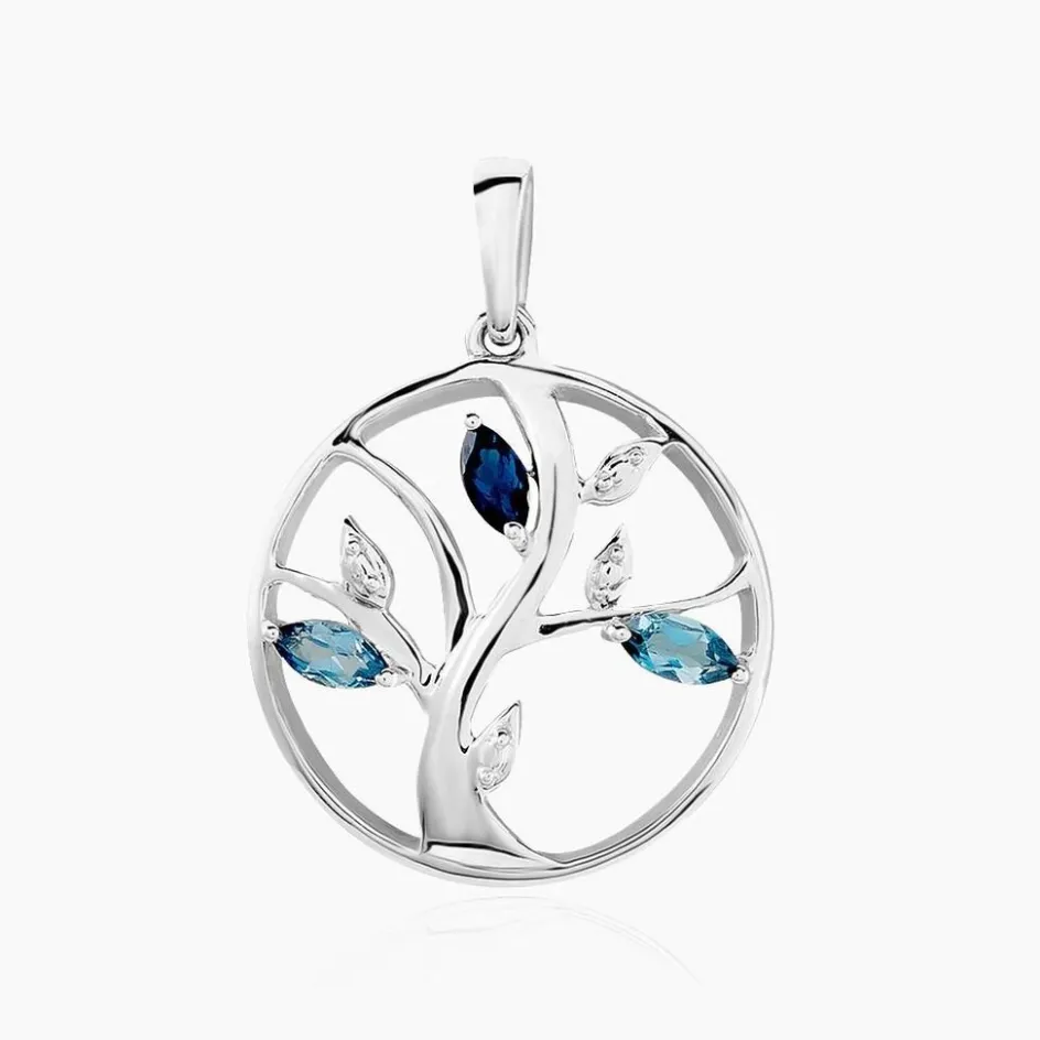 Sale Histoire d'Or Pendentif Godolieba Or Blanc Topaze or blanc topaze bleu london