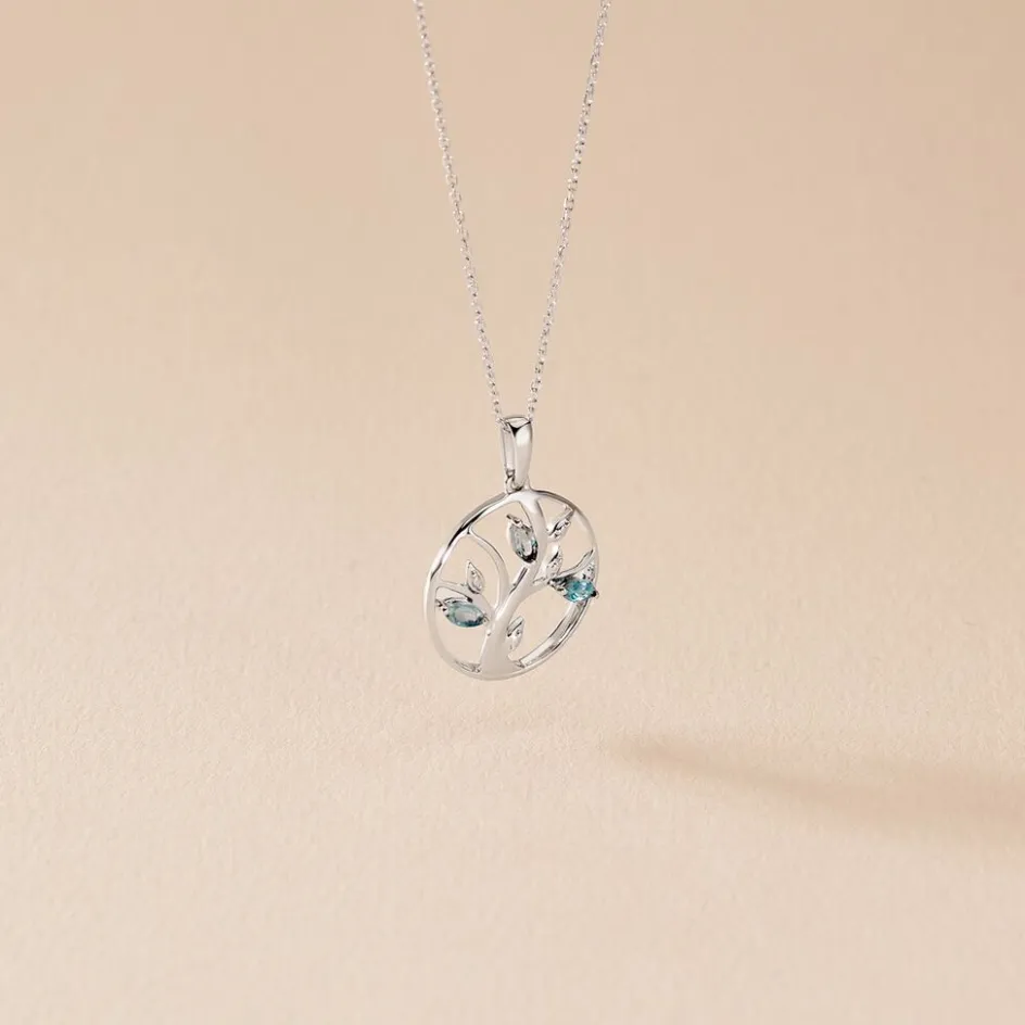 Sale Histoire d'Or Pendentif Godolieba Or Blanc Topaze or blanc topaze bleu london