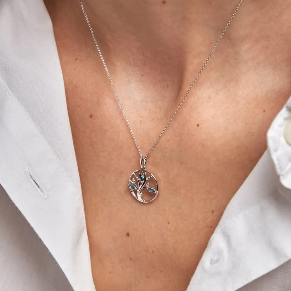 Sale Histoire d'Or Pendentif Godolieba Or Blanc Topaze or blanc topaze bleu london