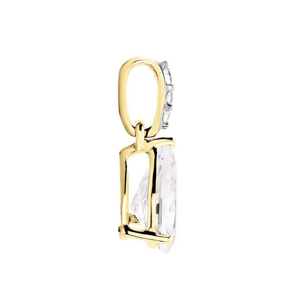 Best Histoire d'Or Pendentif Gorgel De Zirconium or jaune oxyde