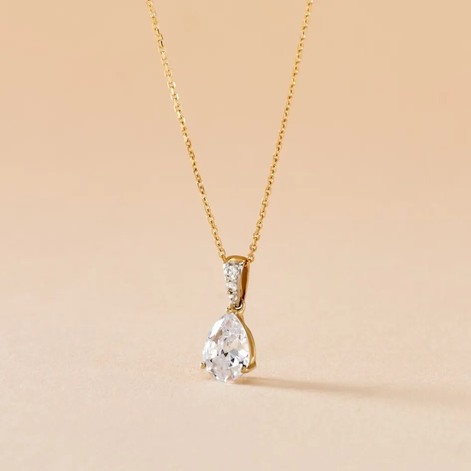 Best Histoire d'Or Pendentif Gorgel De Zirconium or jaune oxyde