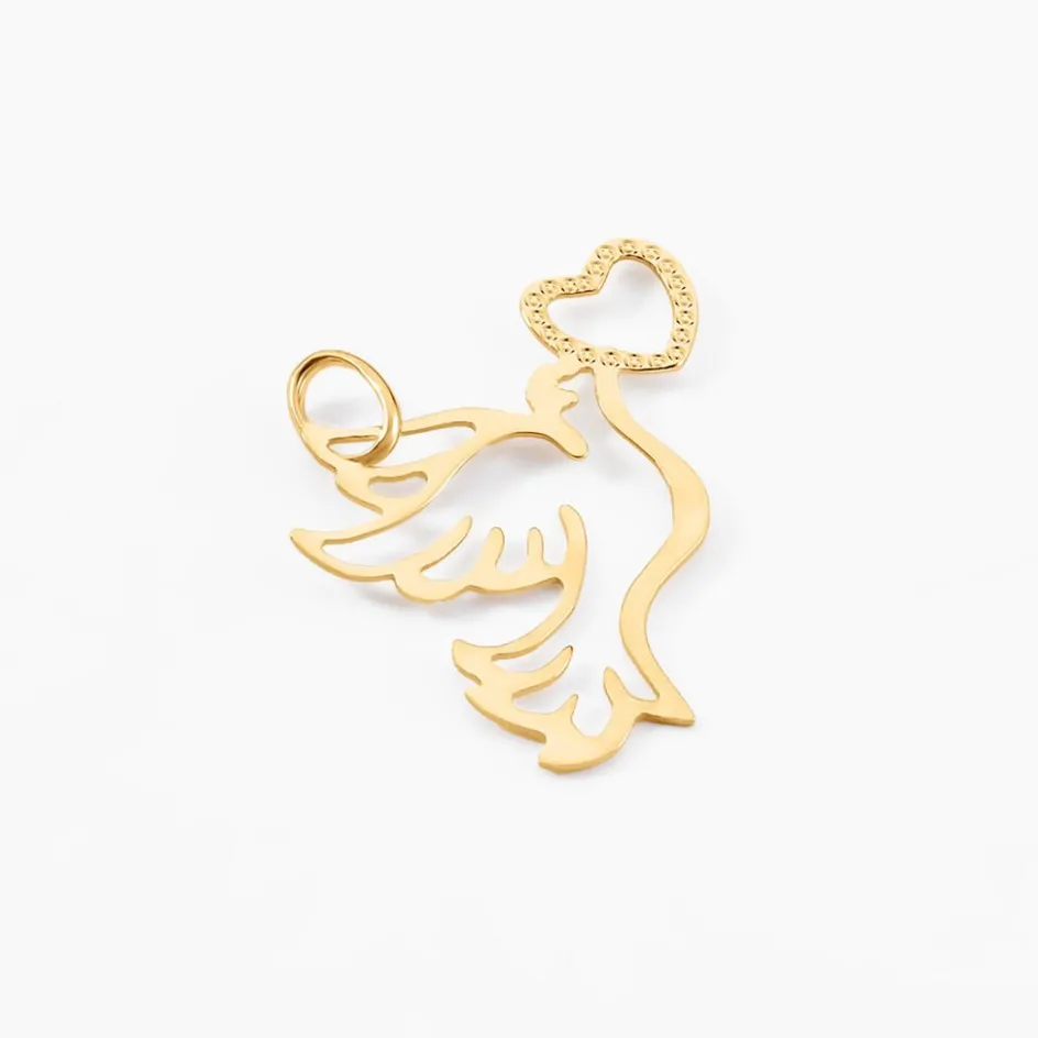Online Histoire d'Or Pendentif Guecha Colombe Et Coeur Or Jaune