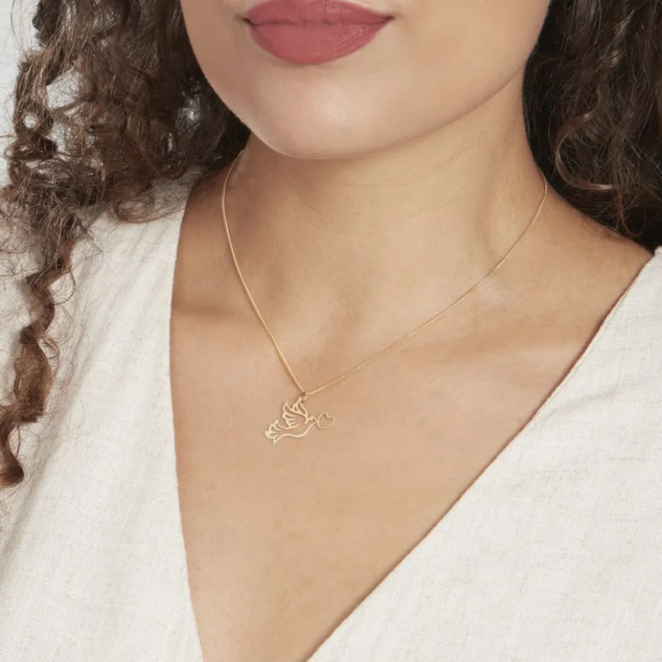 Online Histoire d'Or Pendentif Guecha Colombe Et Coeur Or Jaune