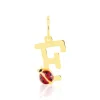 Clearance Histoire d'Or Pendentif Helidie Coccinelle Lettre Or Jaune