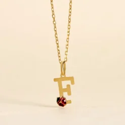 Clearance Histoire d'Or Pendentif Helidie Coccinelle Lettre Or Jaune