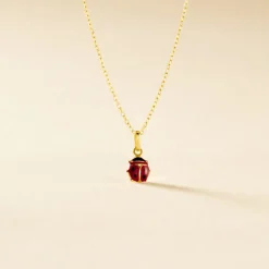 Outlet Histoire d'Or Pendentif Helidie Coccinelle Or Jaune