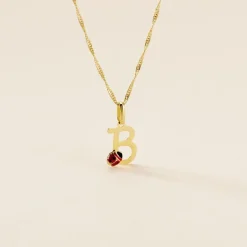 Sale Histoire d'Or Pendentif Helidie Coccinelle Lettre Or Jaune