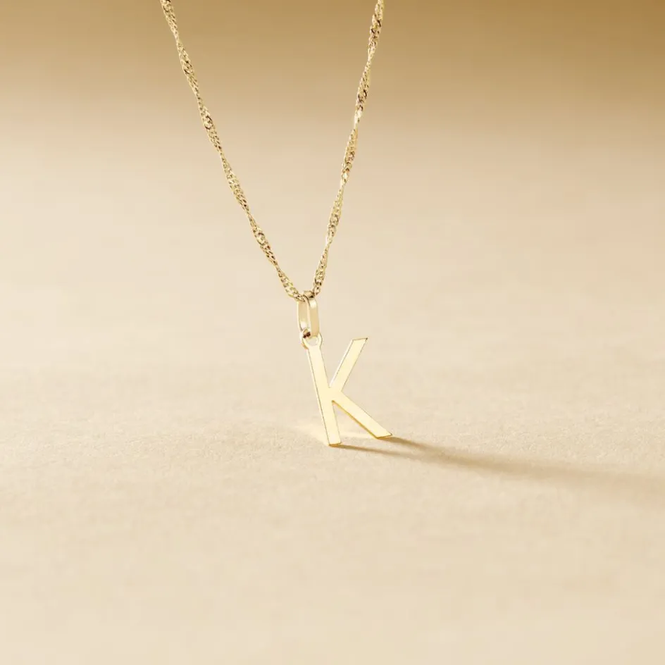 Discount Histoire d'Or Pendentif Ionia Lettre or jaune