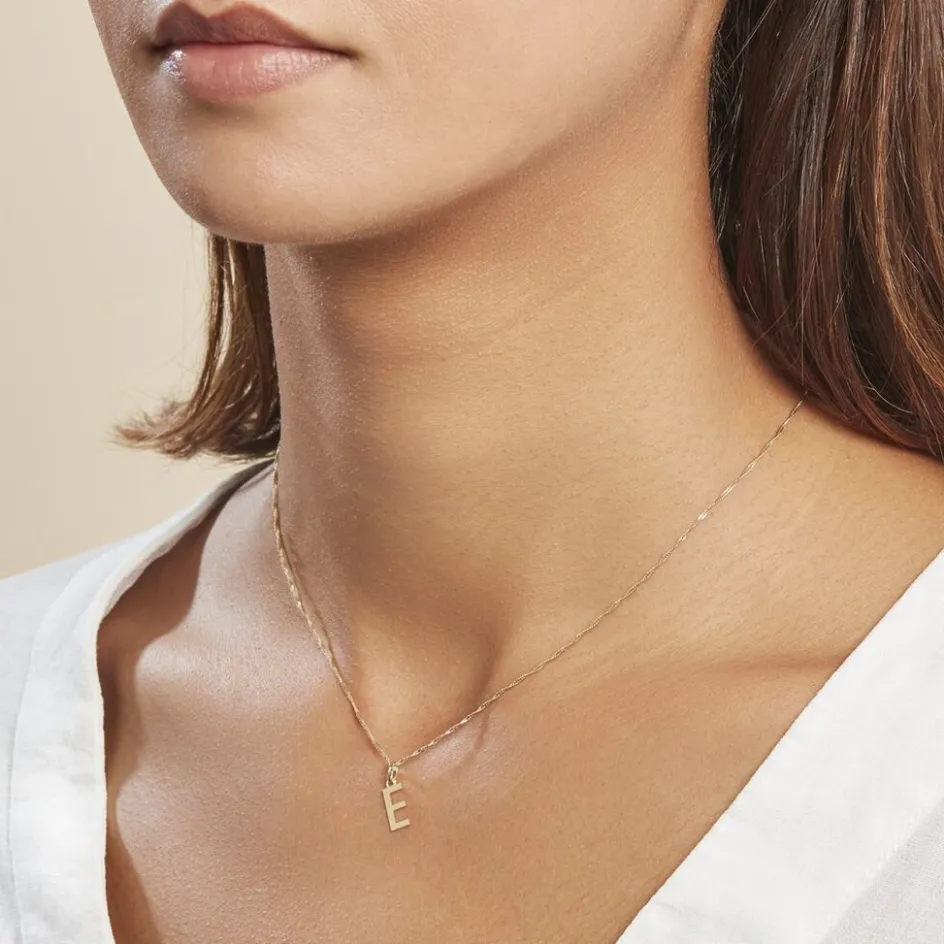 Clearance Histoire d'Or Pendentif Ionia Lettre or jaune