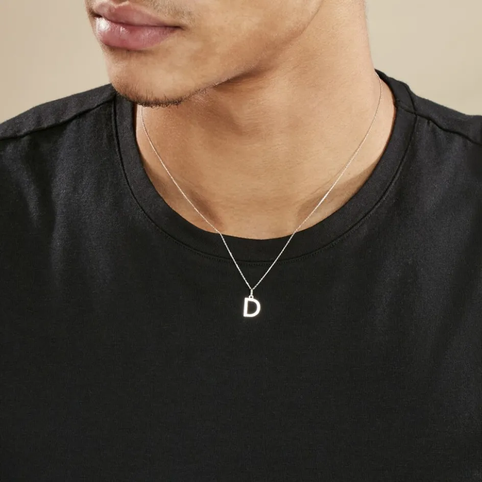 Outlet Histoire d'Or Pendentif Ionia Lettre or blanc