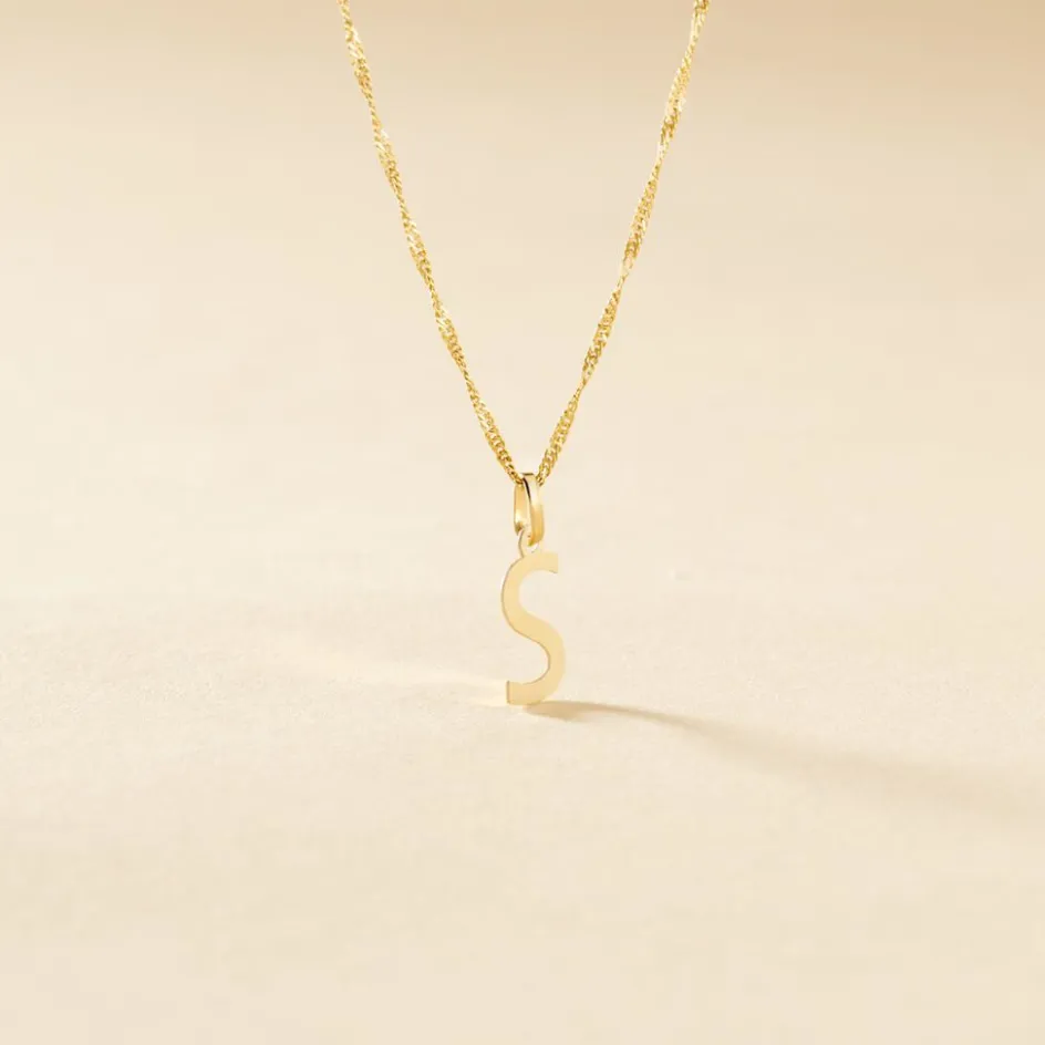 Discount Histoire d'Or Pendentif Ionia Lettre or jaune