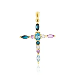 Sale Histoire d'Or Pendentif Iris Or Jaune Topaze Améthyste