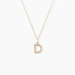 Online Histoire d'Or Pendentif Lettre D Or Jaune Oxyde