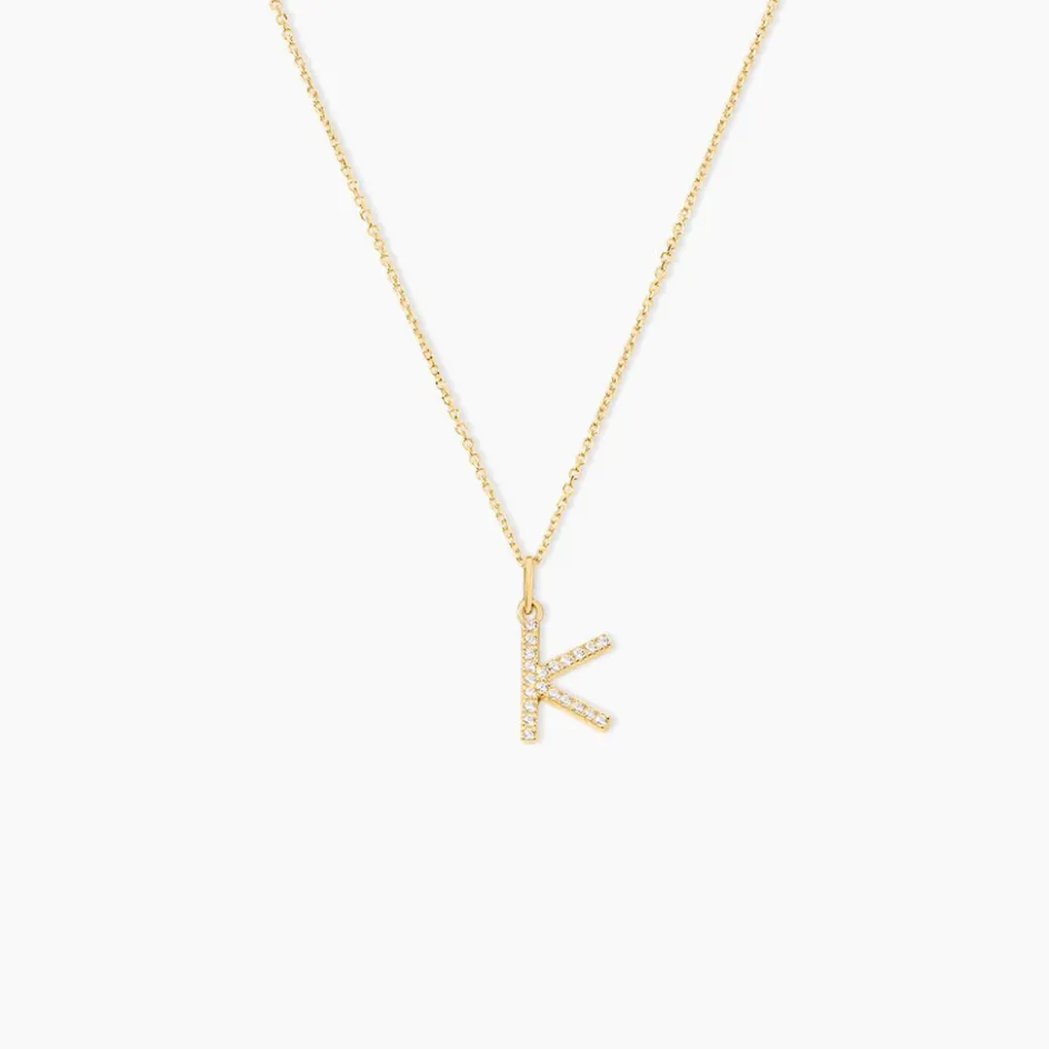 Outlet Histoire d'Or Pendentif Lettre K Or Jaune Oxyde