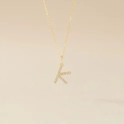 Outlet Histoire d'Or Pendentif Lettre K Or Jaune Oxyde