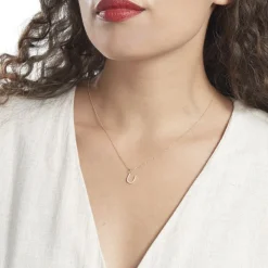 Outlet Histoire d'Or Pendentif Lettre U Or Jaune Oxyde