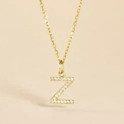 Outlet Histoire d'Or Pendentif Lettre Z Or Jaune Oxyde