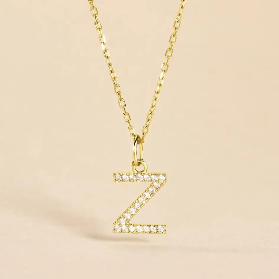 Outlet Histoire d'Or Pendentif Lettre Z Or Jaune Oxyde