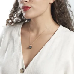 Sale Histoire d'Or Pendentif Louizon Or Jaune Perle De Culture De Tahiti