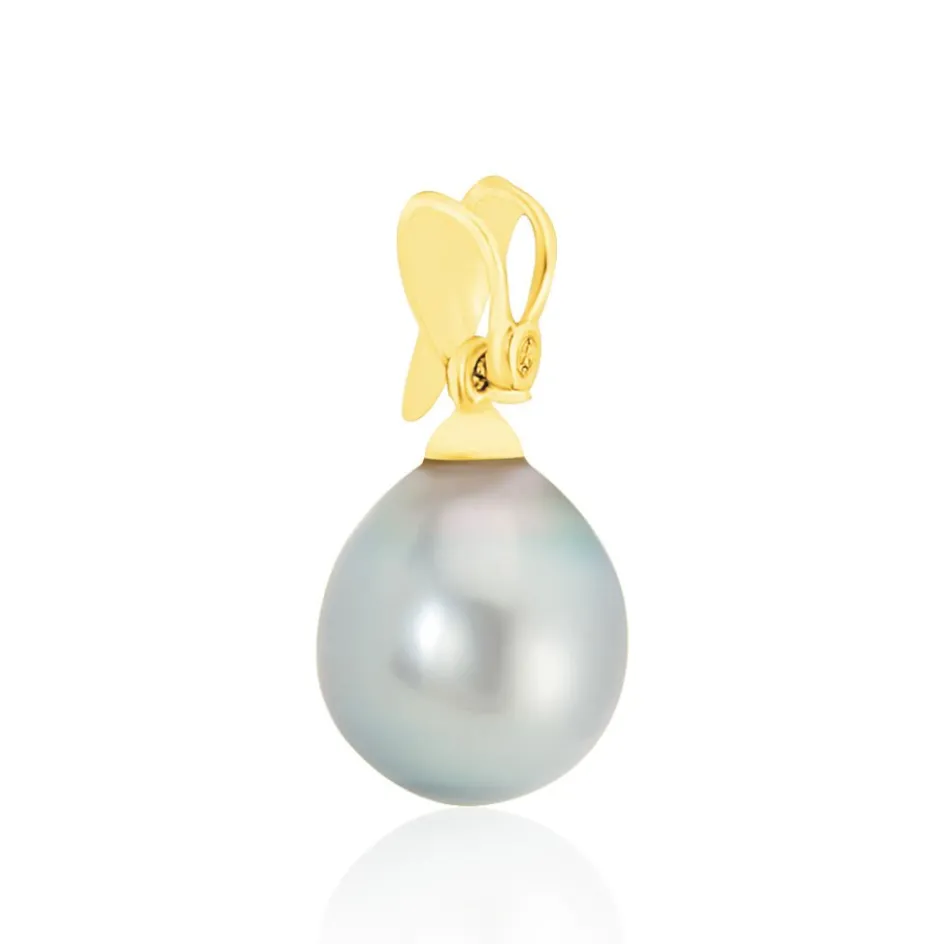 Sale Histoire d'Or Pendentif Nilma Or Jaune Perle De Culture De Tahiti Et Diamant
