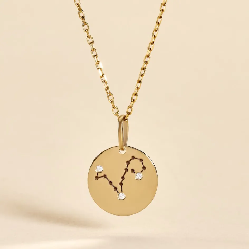 Online Histoire d'Or Pendentif Or Jaune Astraea Oxyde De Zirconium