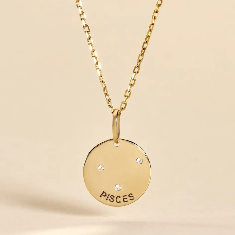 Online Histoire d'Or Pendentif Or Jaune Astraea Oxyde De Zirconium