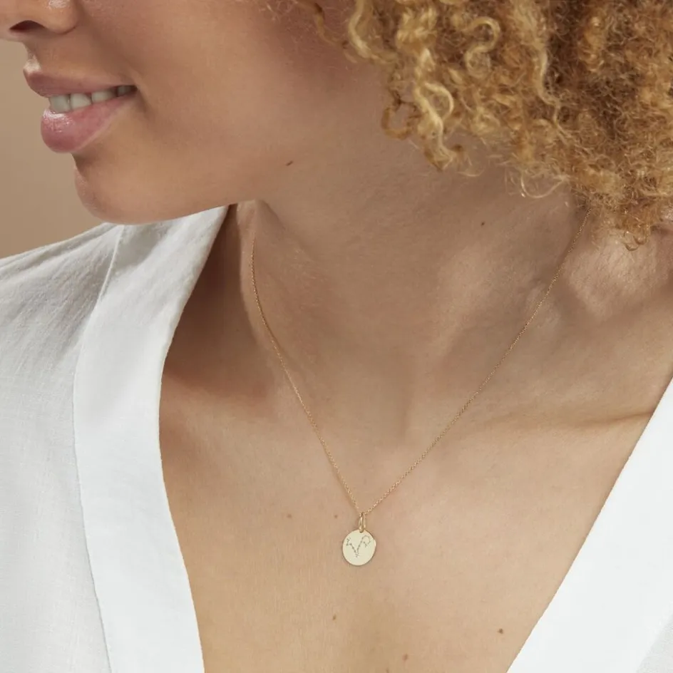 Online Histoire d'Or Pendentif Or Jaune Astraea Oxyde De Zirconium