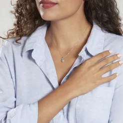 Clearance Histoire d'Or Pendentif Prudencia Or Blanc Topaze or blanc topaze bleue