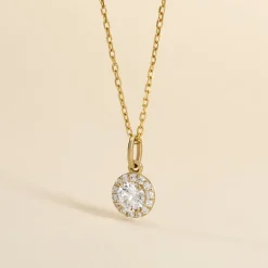 Outlet Histoire d'Or Pendentif Seghira Or Jaune Oxyde De Zirconium