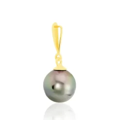 Best Histoire d'Or Pendentif Semi-baroque Or Jaune Perle De Culture De Tahiti