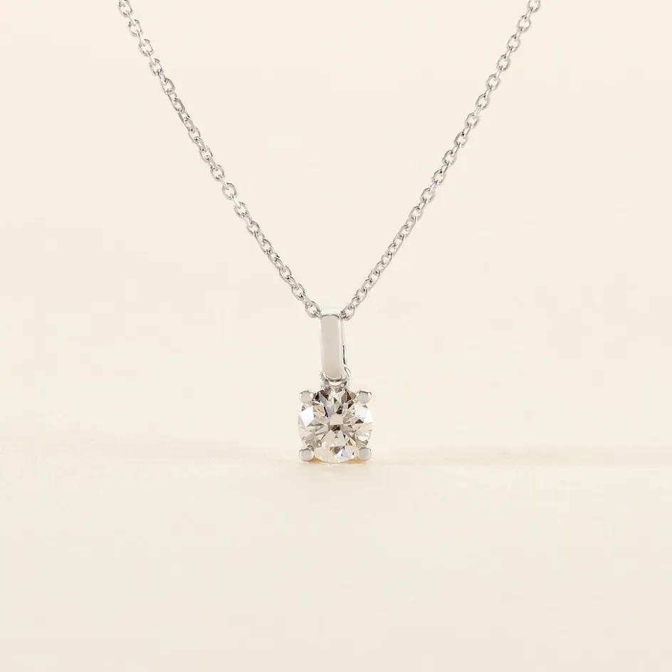 Outlet Histoire d'Or Pendentif Solitaire Aphrodite or blanc diamant