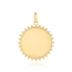 Histoire d'Or Pendentif Sunny Plaque Or Doré* Bijoux Personnalisés|Pendentifs